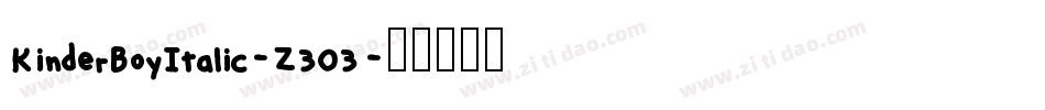 KinderBoyItalic-Z3O3字体转换