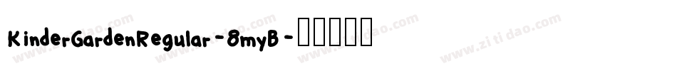 KinderGardenRegular-8myB字体转换