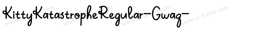 KittyKatastropheRegular-Gwaq字体转换