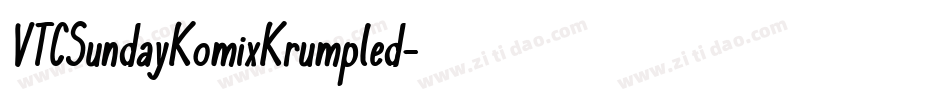 VTCSundayKomixKrumpled字体转换