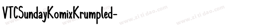VTCSundayKomixKrumpled字体转换