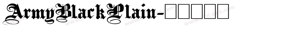 ArmyBlackPlain字体转换