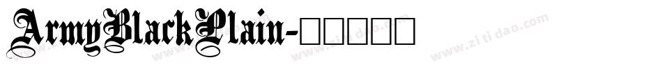 ArmyBlackPlain字体转换