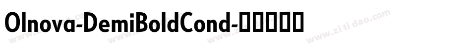 Olnova-DemiBoldCond字体转换