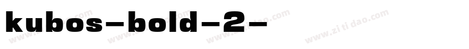 kubos-bold-2字体转换