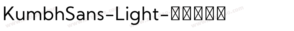 KumbhSans-Light字体转换