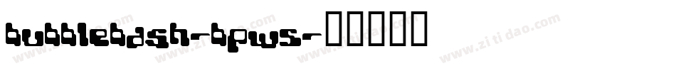 BubbleBash-BPW5字体转换