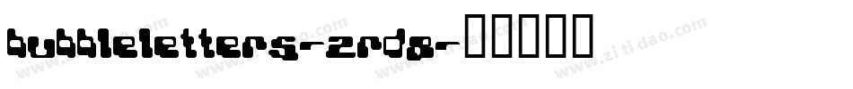 BubbleLetters-2rD8字体转换