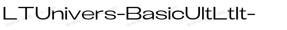 LTUnivers-BasicUltLtIt字体转换