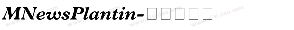 MNewsPlantin字体转换