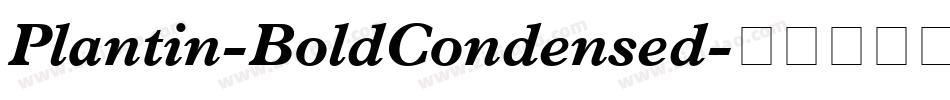 Plantin-BoldCondensed字体转换