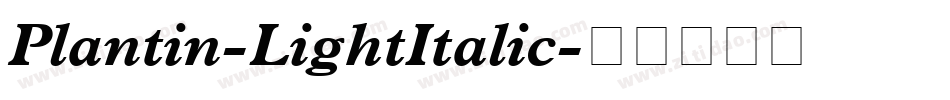 Plantin-LightItalic字体转换