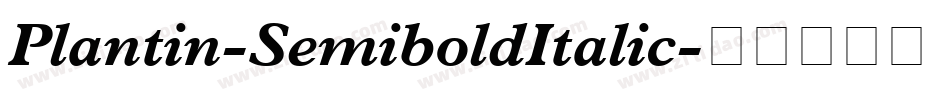 Plantin-SemiboldItalic字体转换