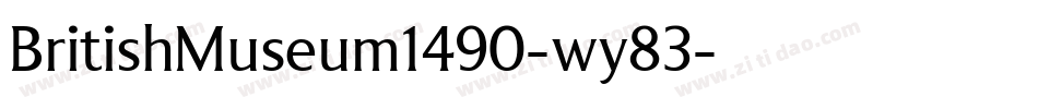 BritishMuseum1490-wy83字体转换
