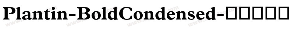 Plantin-BoldCondensed字体转换