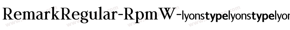 RemarkRegular-RpmW字体转换