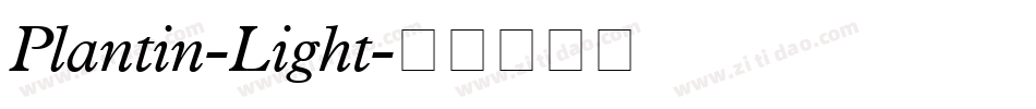Plantin-Light字体转换