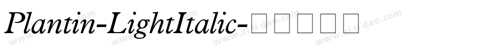 Plantin-LightItalic字体转换