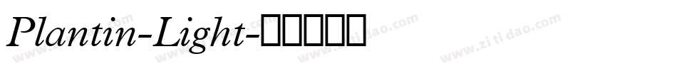 Plantin-Light字体转换