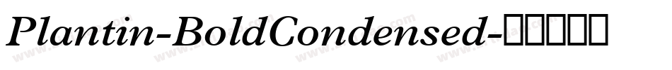 Plantin-BoldCondensed字体转换