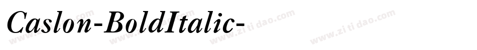 Caslon-BoldItalic字体转换