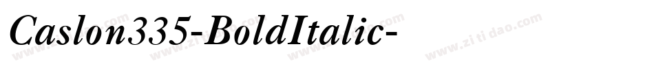 Caslon335-BoldItalic字体转换