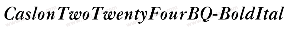 CaslonTwoTwentyFourBQ-BoldItalic字体转换