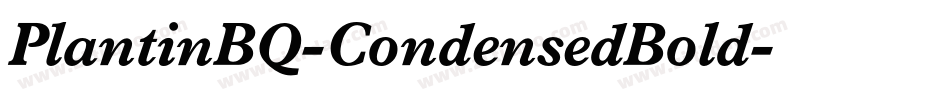 PlantinBQ-CondensedBold字体转换