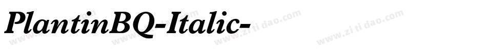 PlantinBQ-Italic字体转换