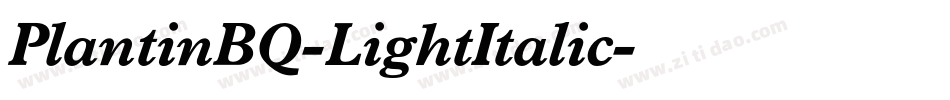 PlantinBQ-LightItalic字体转换