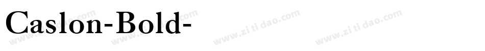 Caslon-Bold字体转换