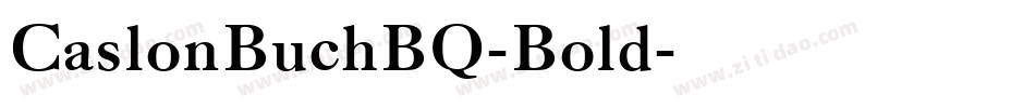 CaslonBuchBQ-Bold字体转换