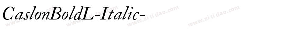 CaslonBoldL-Italic字体转换