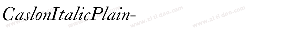 CaslonItalicPlain字体转换