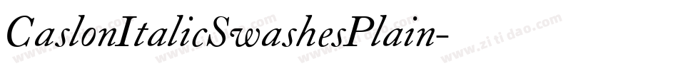 CaslonItalicSwashesPlain字体转换