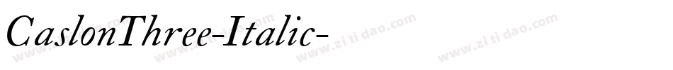 CaslonThree-Italic字体转换