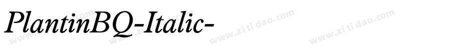 PlantinBQ-Italic字体转换