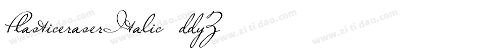 PlasticeraserItalic-ddyZ字体转换