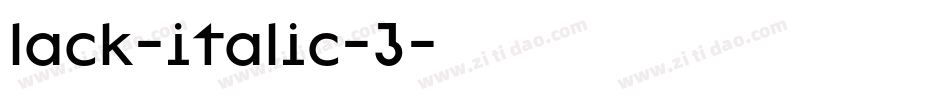 lack-italic-3字体转换