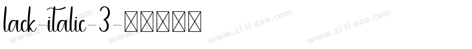 lack-italic-3字体转换