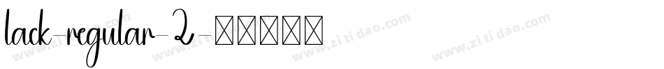 lack-regular-2字体转换