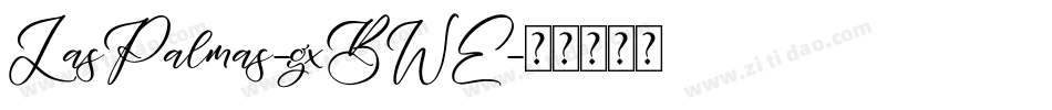 LasPalmas-gxBWE字体转换