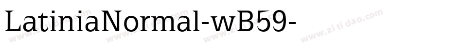 LatiniaNormal-wB59字体转换