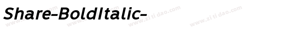 Share-BoldItalic字体转换