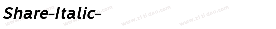 Share-Italic字体转换