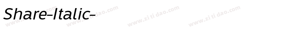 Share-Italic字体转换