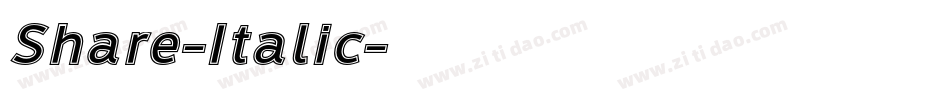 Share-Italic字体转换