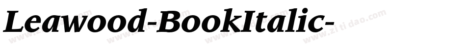 Leawood-BookItalic字体转换