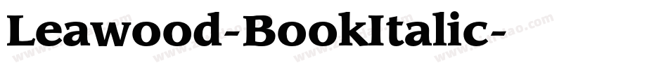Leawood-BookItalic字体转换