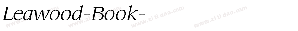 Leawood-Book字体转换